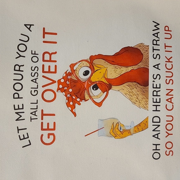 Let Me Pour You a Glass ...funny themed  Canvas Tote NWT - Picture 2 of 2